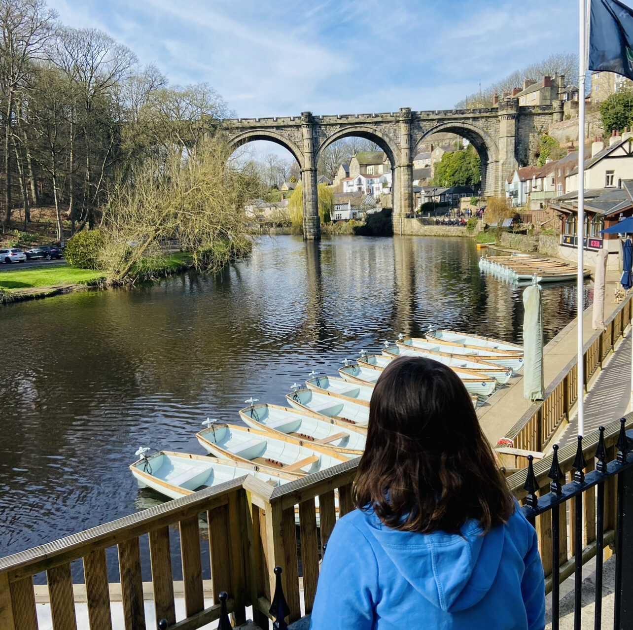 looking out onto the viaduct over the river nidd in knaresborough