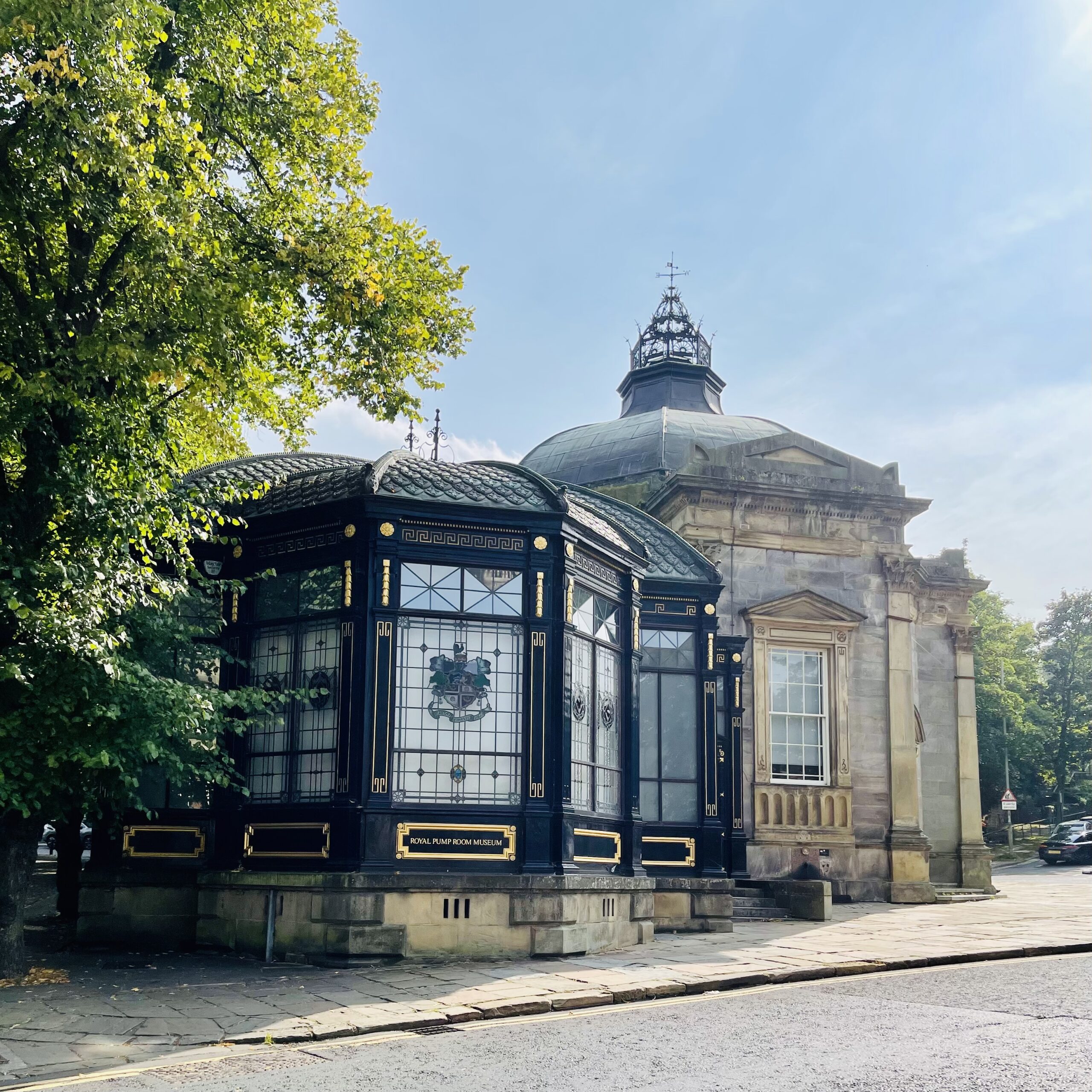 The Harrogate pump rooms museum in the sunshine