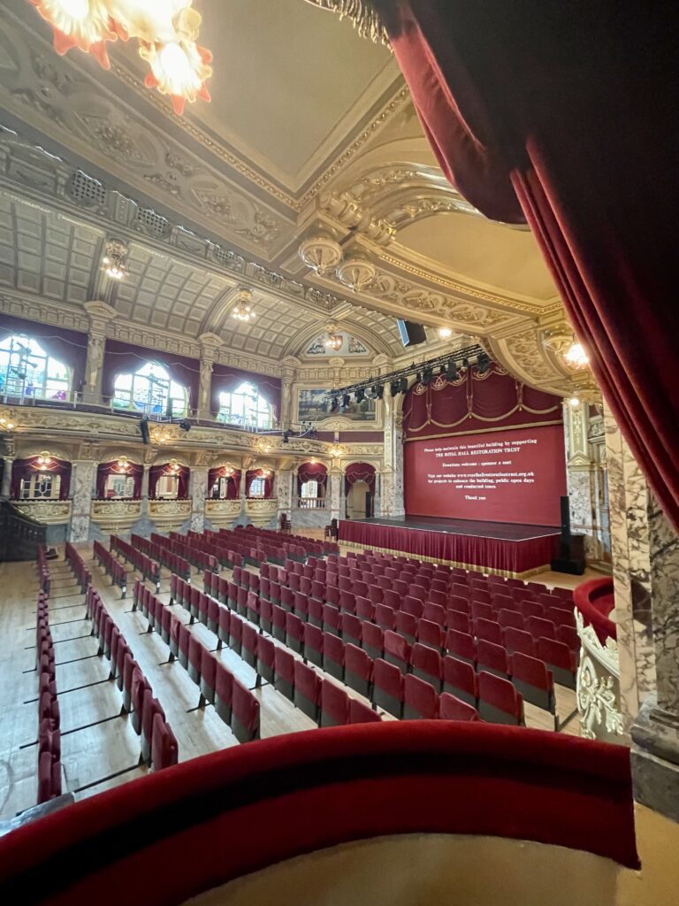 Opulent interior of the royal hall in harrogate